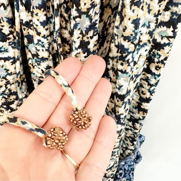 SOLD NWT Free People One I Love Floral Ruffle Maxi Dress in Denim Combo - Picture 10 of 15